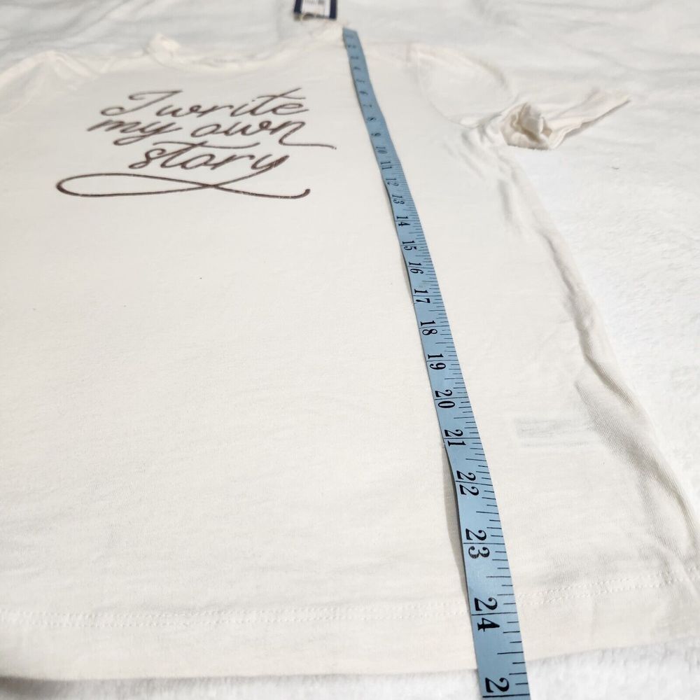 Universal Thread Tshirt for Women XS Ivory I Write My Own Story Logo 100%Cotton - Picture 7 of 8